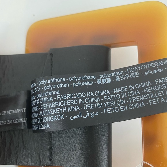 ZARA Black PU Leather Belt NWT - Picture 7 of 7